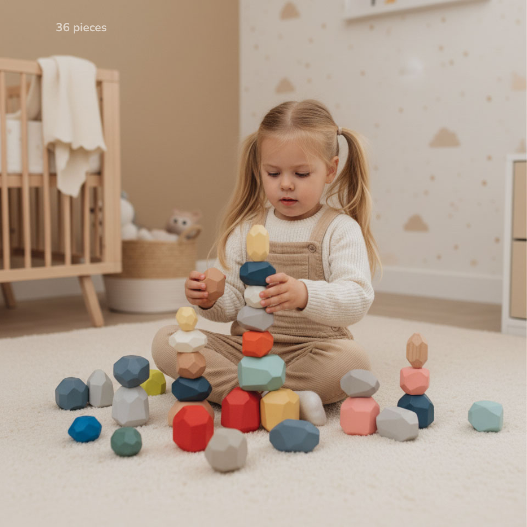Wooden Balancing Stones