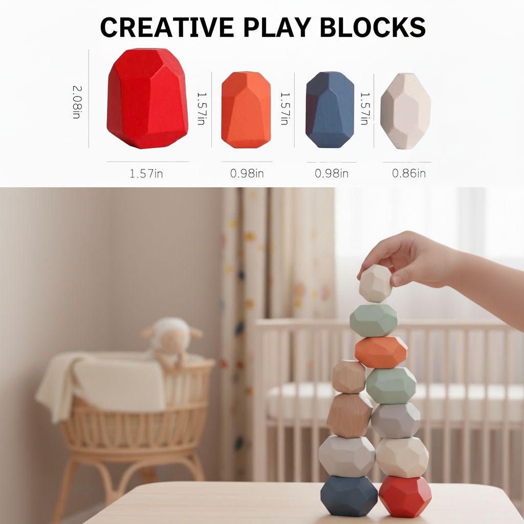 Wooden Balancing Stones